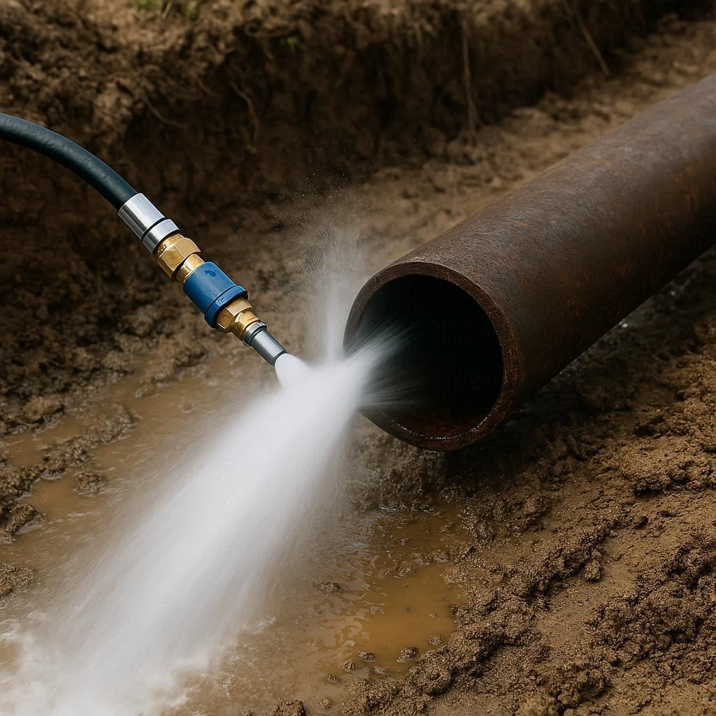 Гидродинамическая прочистка водопроводных труб в Бахчисарае